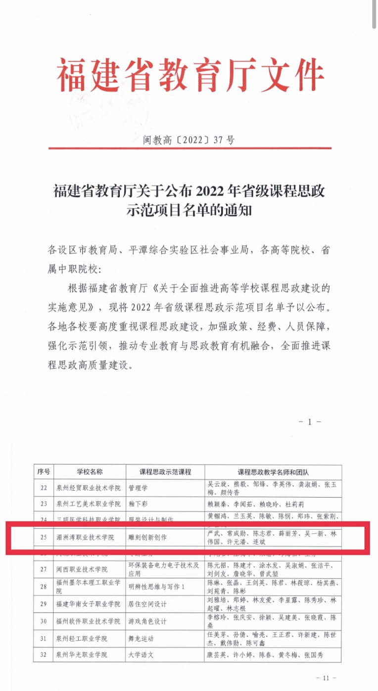 喜报！我系课程入选2022年省级课程思政示范课程